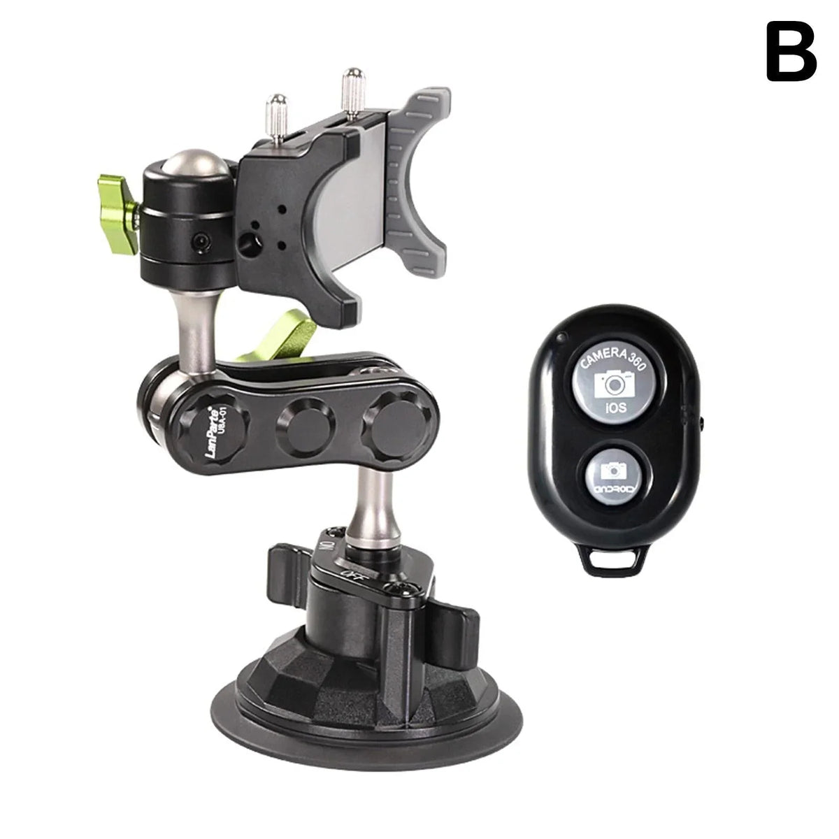 Car Phone Holder | Strong Suction & 960° Rotation | Hidden Rearview Mount