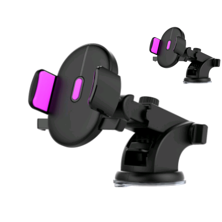 Car Phone Stand Holder with Adjustable Telescopic Arm and Suction Cup Mount