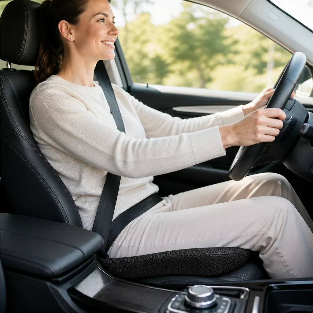 Car Seat Cushion | Ergonomic Pressure-Relieving & Breathable | Removable Washable Cover