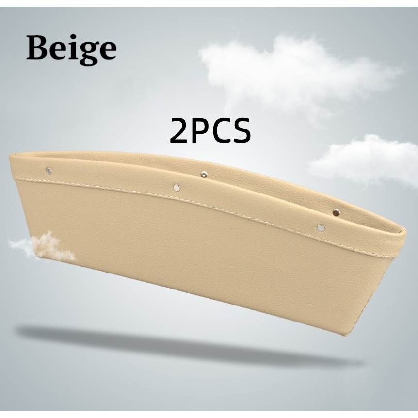Car Seat Gap Filler and Vehicle Organizer with Faux Leather Pebbled Finish Auto