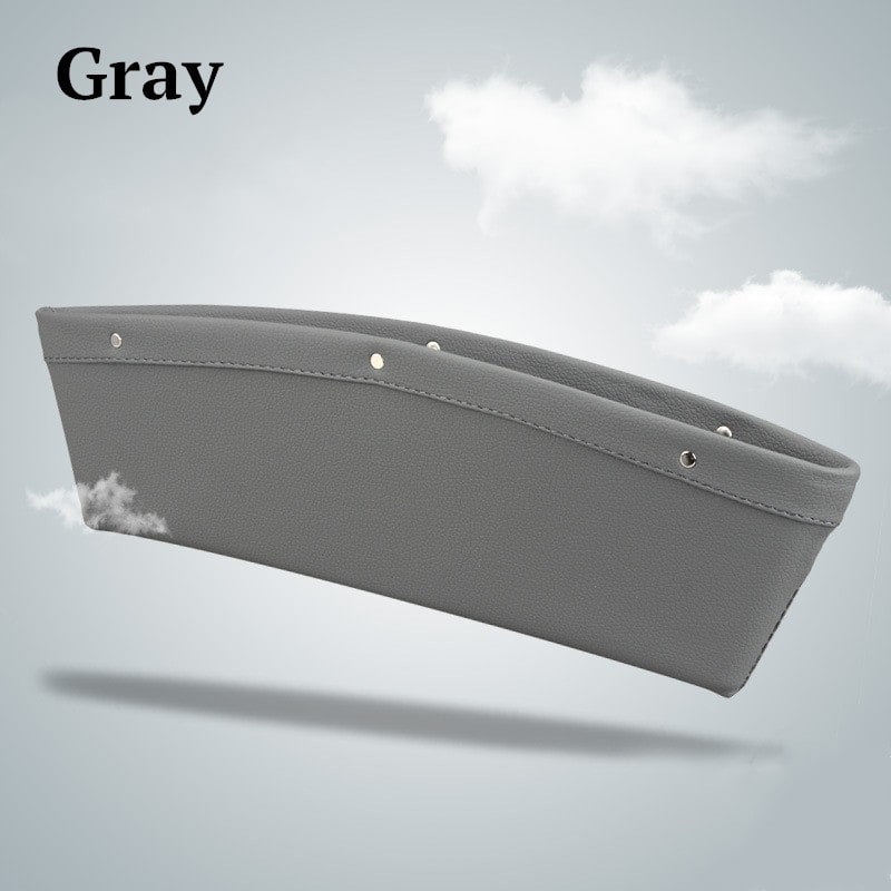 Car Seat Gap Filler and Vehicle Organizer with Faux Leather Pebbled Finish Auto