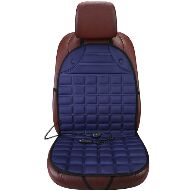 Car Seat Heated Cushion with Ergonomic Quilted Design and 12v Adapter Outdoor Patio
