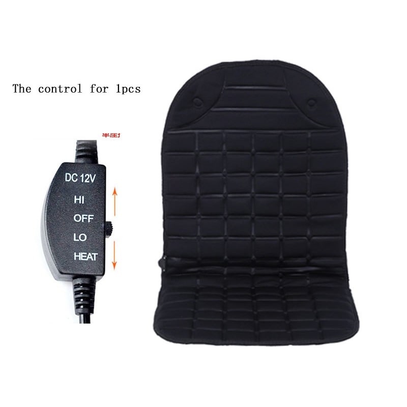 Car Seat Heated Cushion with Ergonomic Quilted Design and 12v Adapter Outdoor Patio