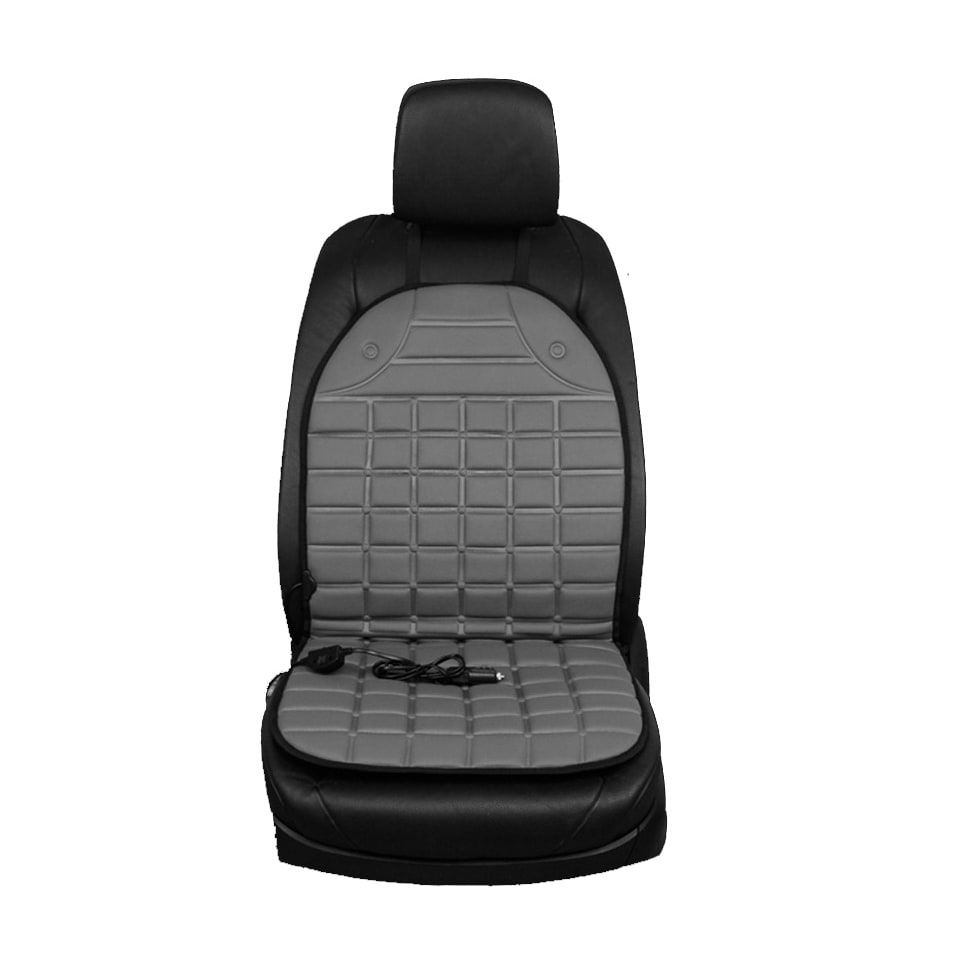 Car Seat Heated Cushion with Ergonomic Quilted Design and 12v Adapter Outdoor Patio