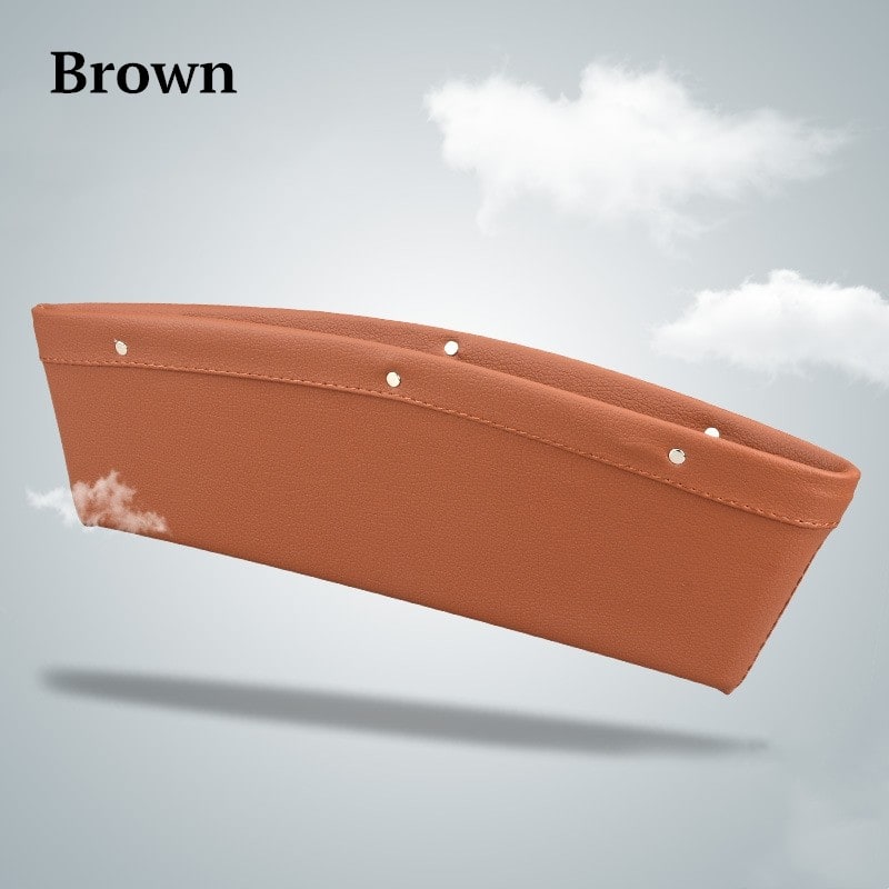 Car Trunk and Seat Gap Organizer with Center Console Storage and Faux Leather Construction