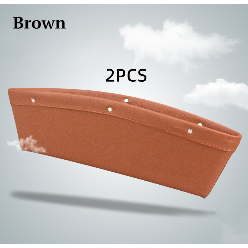 Car Trunk and Seat Gap Organizer with Center Console Storage and Faux Leather Construction
