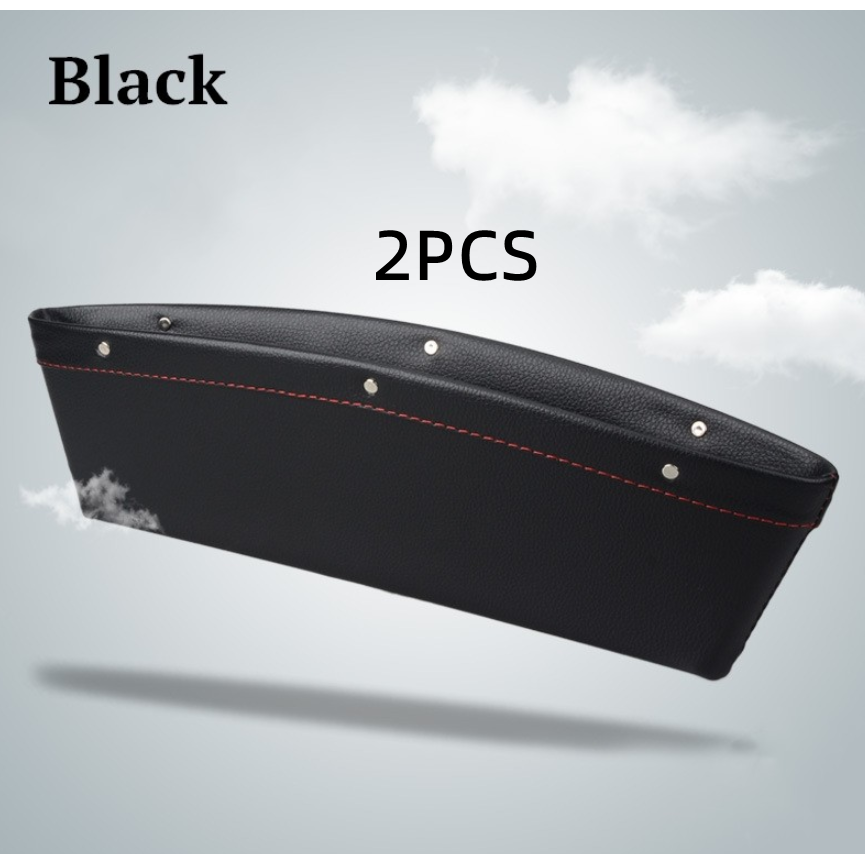 Car Trunk and Seat Gap Organizer with Center Console Storage and Faux Leather Construction