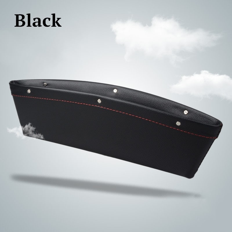 Car Trunk and Seat Gap Organizer with Center Console Storage and Faux Leather Construction