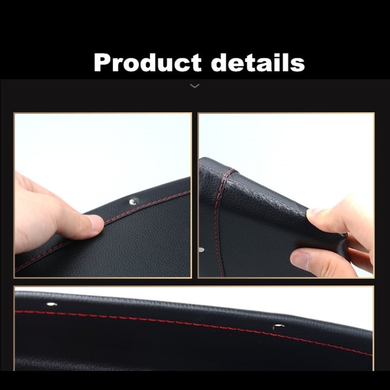 Car Trunk and Seat Gap Organizer with Center Console Storage and Faux Leather Construction