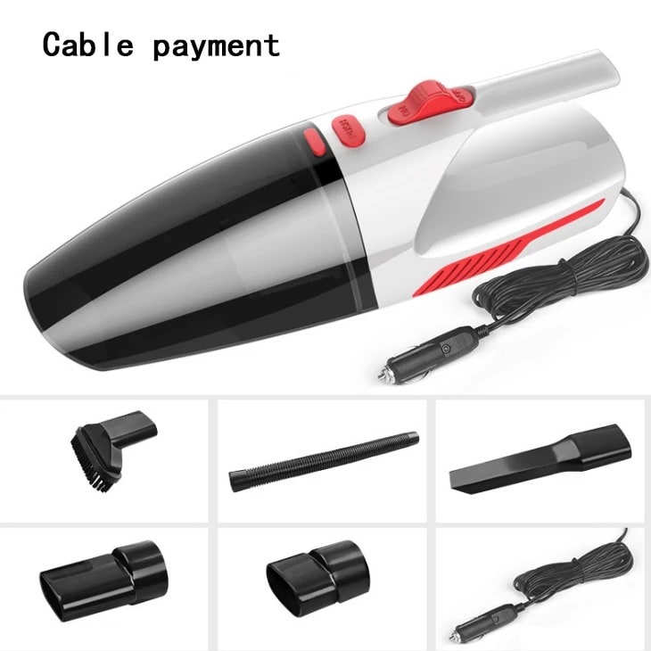 Car Vacuum Cleaner Wet Dry Hepa Handheld with Attachments and Extension Hose Steam