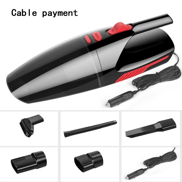 Car Vacuum Cleaner Wet Dry Hepa Handheld with Attachments and Extension Hose Steam