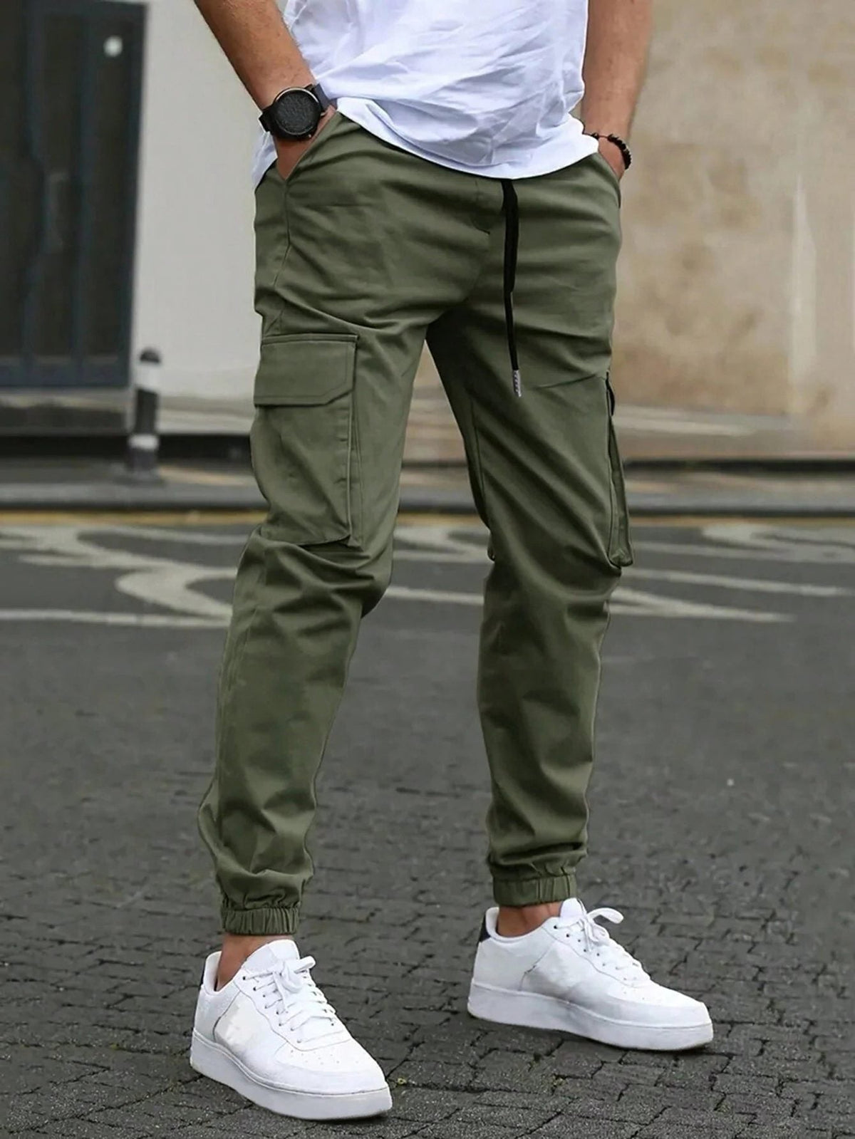 Cargo Joggers with Tapered Ankle for Men