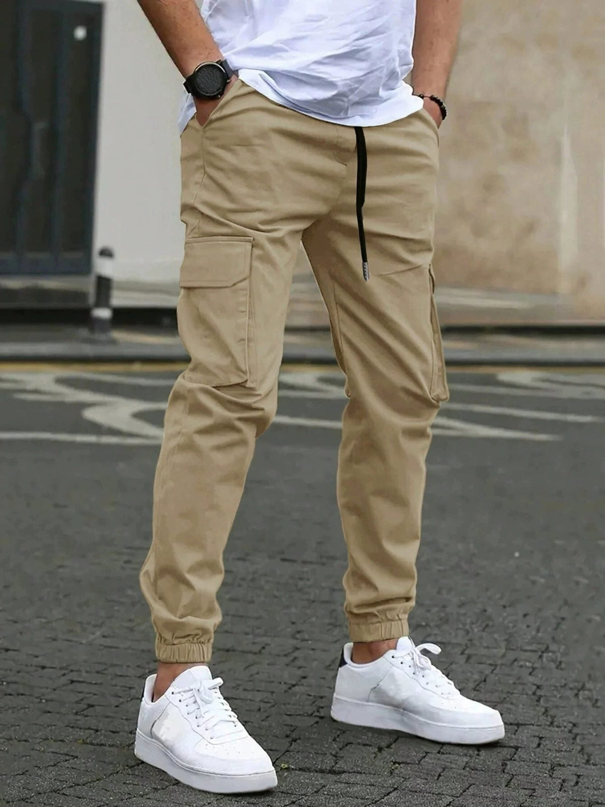 Cargo Joggers with Tapered Ankle for Men