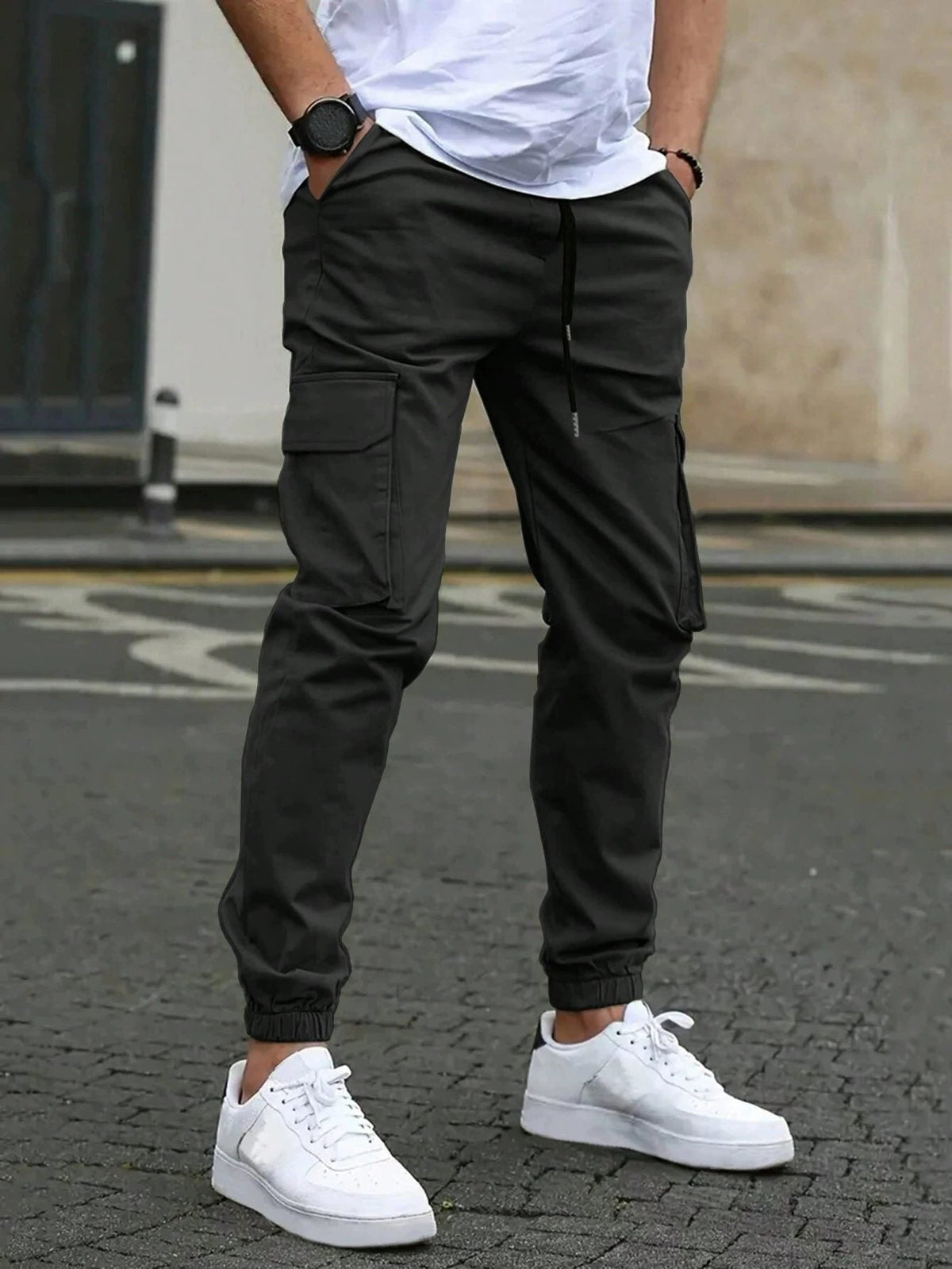 Cargo Joggers with Tapered Ankle for Men