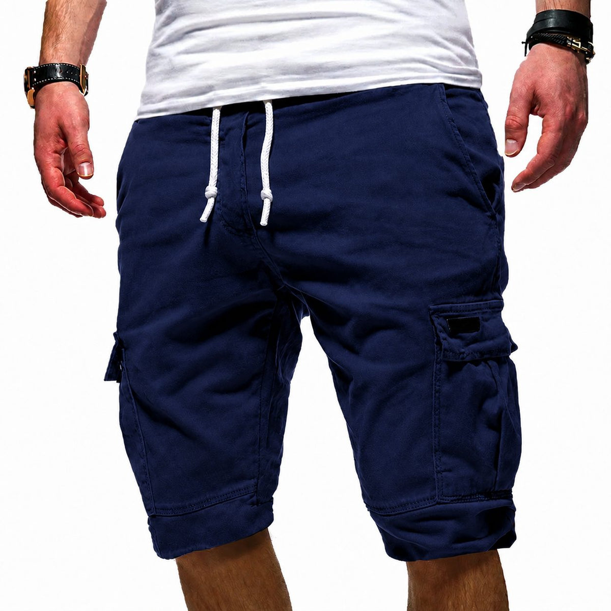 Cargo Shorts with Drawstring for Men