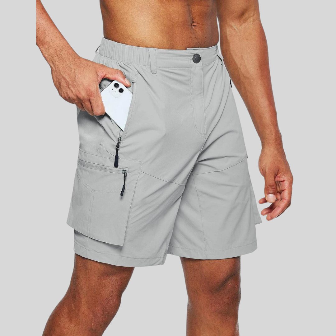 Cargo Shorts with Zip Pockets for Men