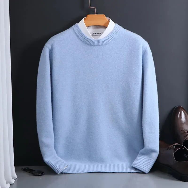 Cashmere Blend Crew Neck Sweater for Men