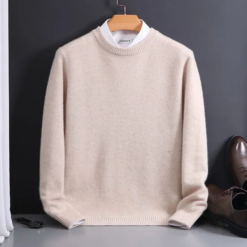 Cashmere Blend Crew Neck Sweater for Men