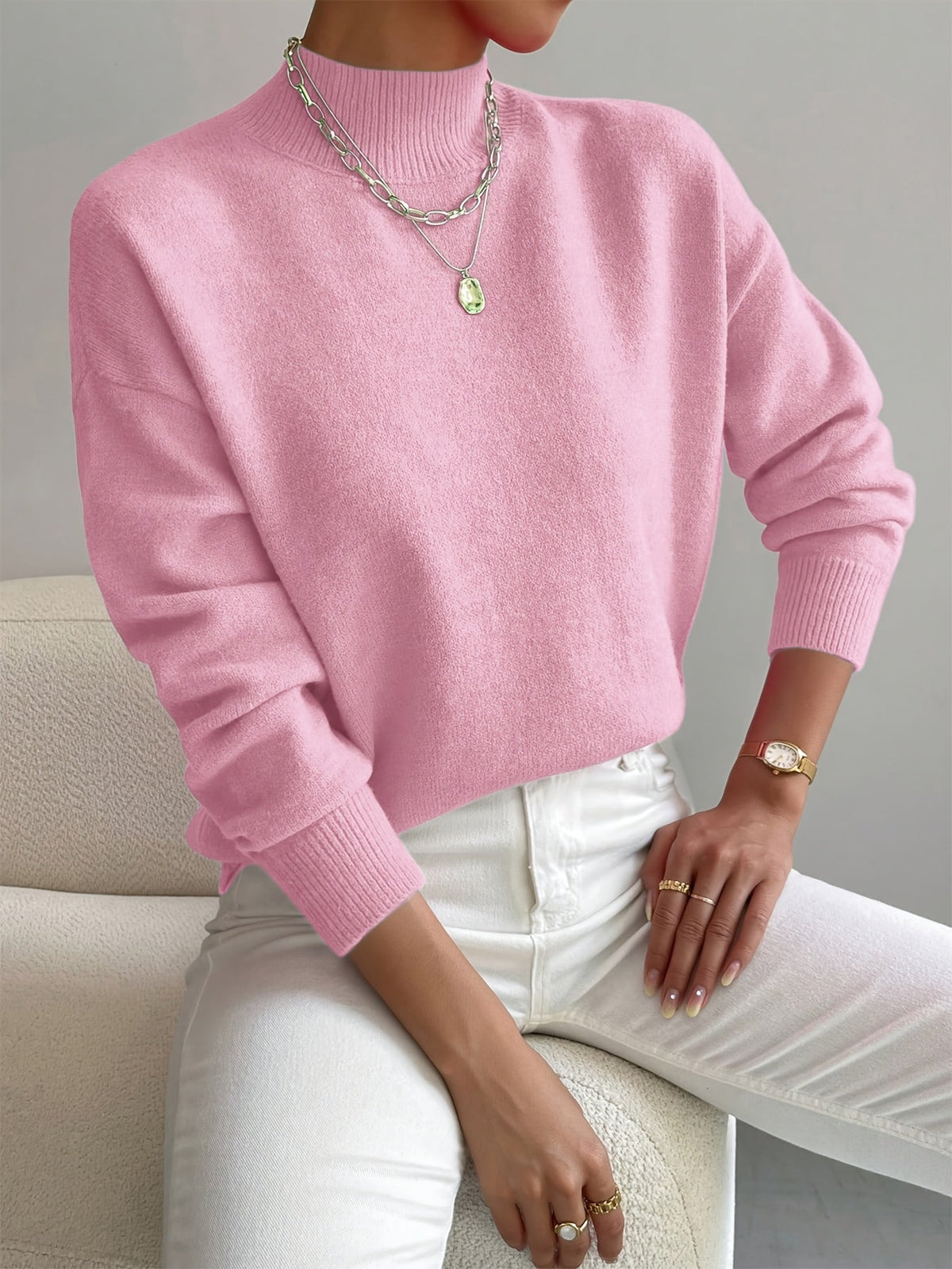 Hollis | Mock Neck Plus Size Sweater