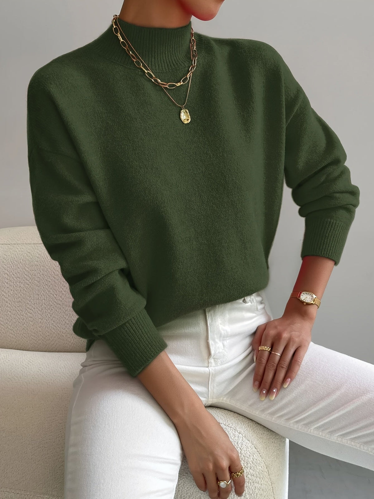 Hollis | Mock Neck Plus Size Sweater