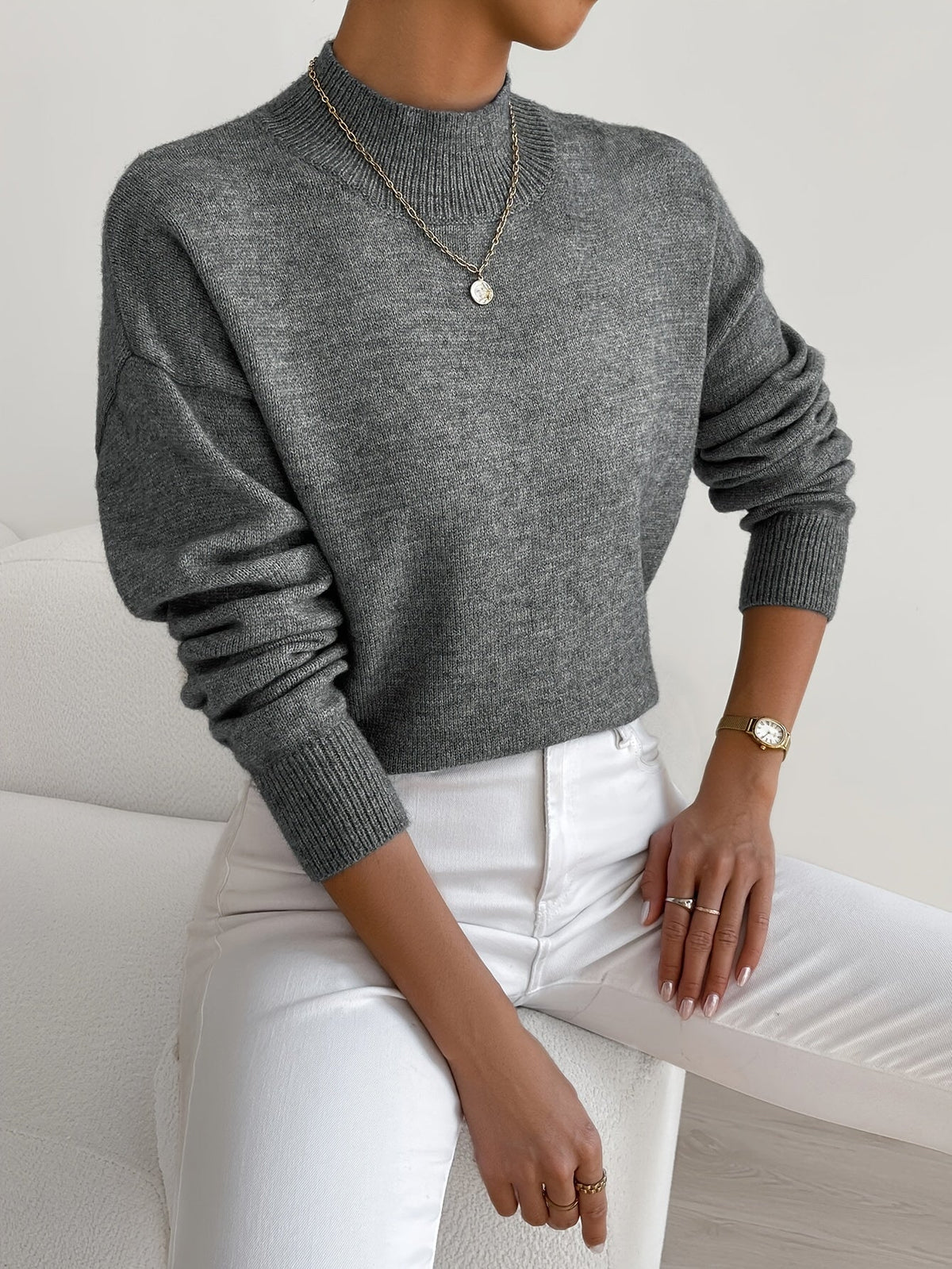 Hollis | Mock Neck Plus Size Sweater