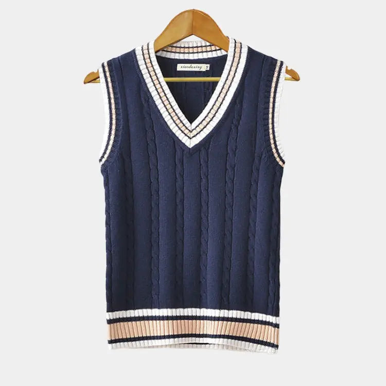 Casual College Style Sweater Vest
