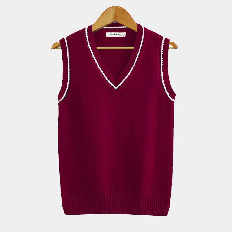 Casual College Style Sweater Vest