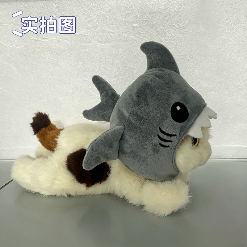 Cat Shark Hat with Ears and Adjustable Strap for Small Pets Costume