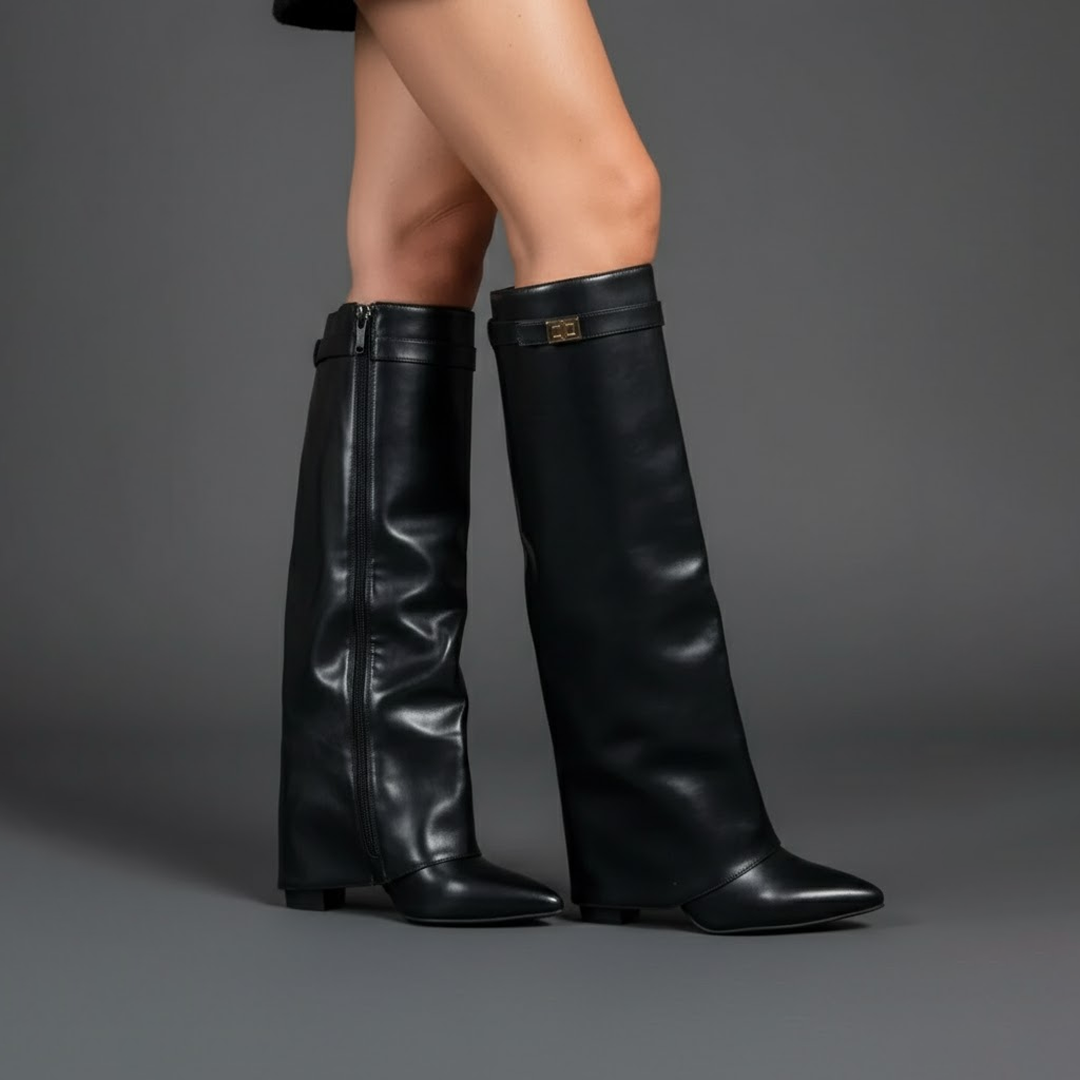 Isla | Women's Suede Knee High Boots Heeled Tall