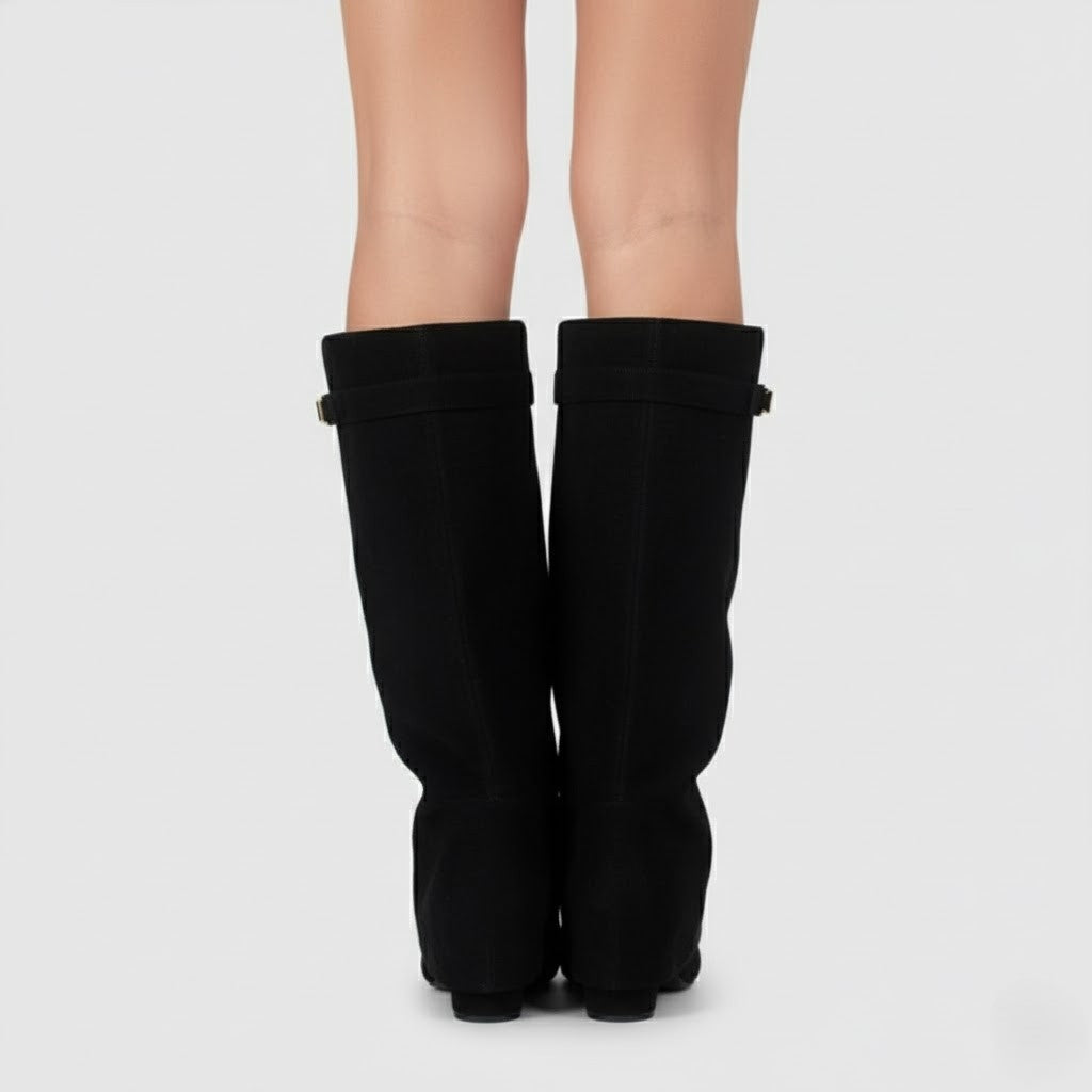 Isla | Women's Suede Knee High Boots Heeled Tall