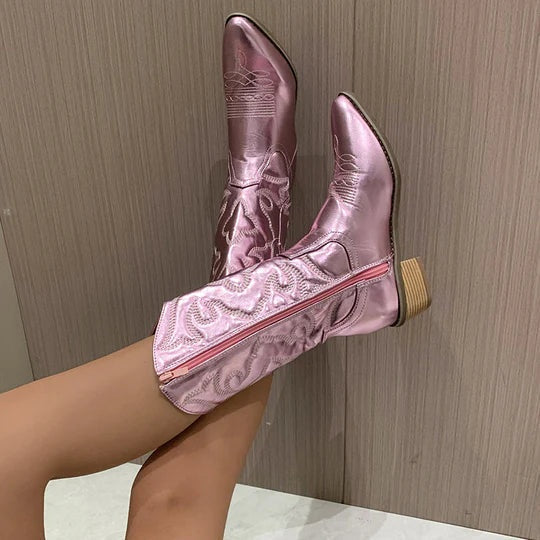 Gemma | Women's Cowboy Boots Knee High Embroidered