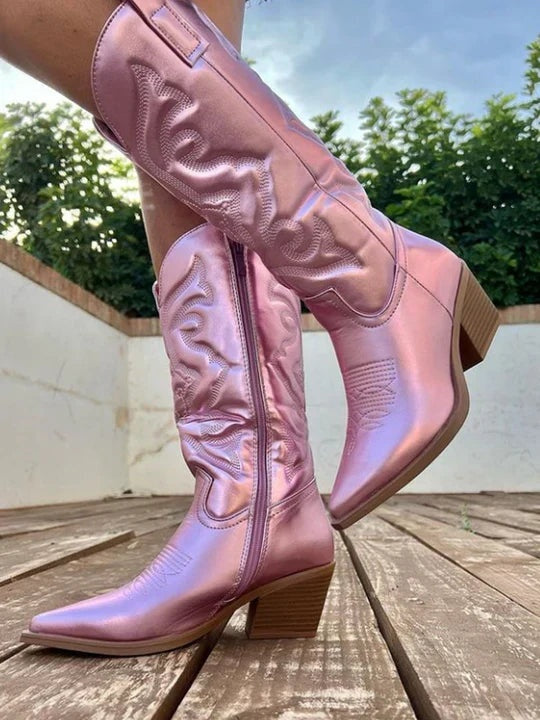 Gemma | Women's Cowboy Boots Knee High Embroidered