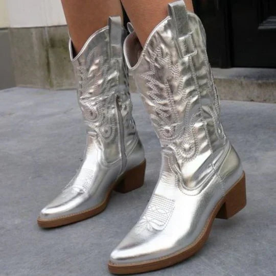 Gemma | Women's Cowboy Boots Knee High Embroidered