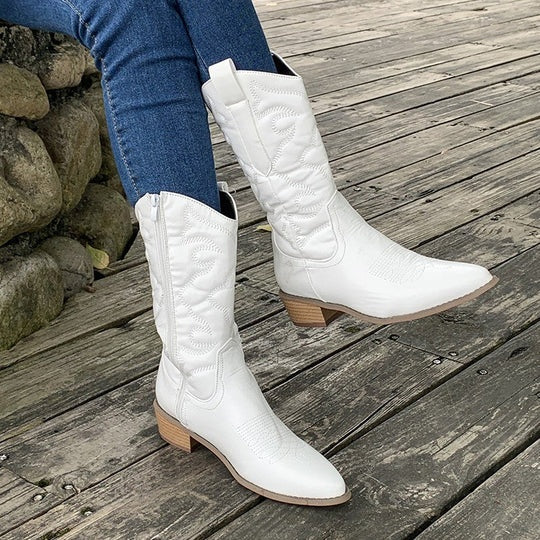 Gemma | Women's Cowboy Boots Knee High Embroidered