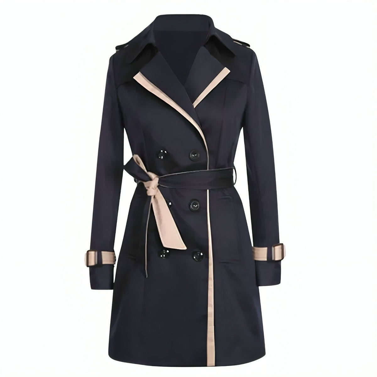 Katherine | Women's Double Breasted Trench Coat Lapel Collar Fall