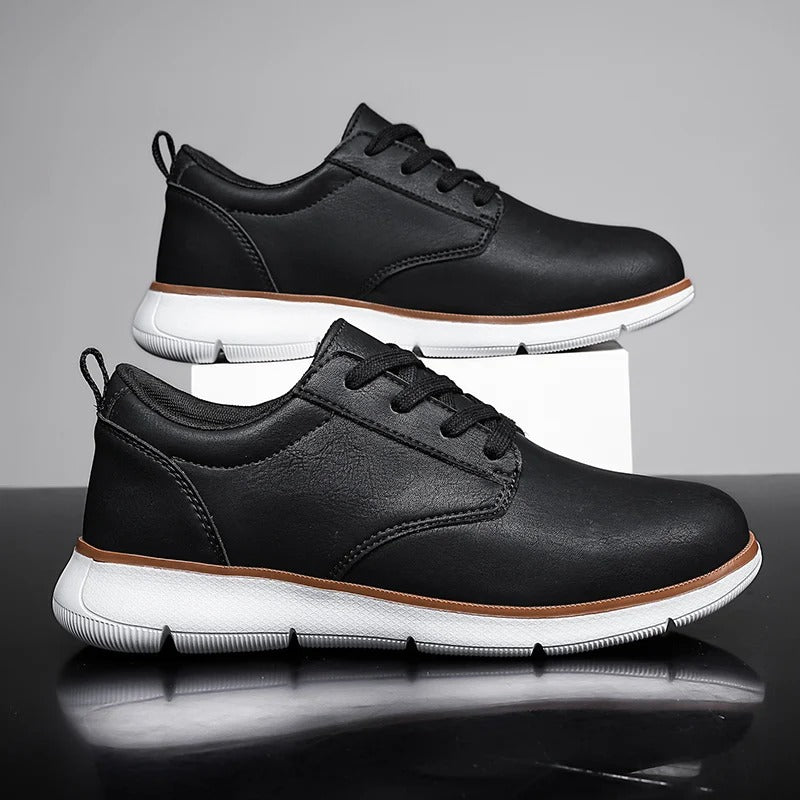 Ardley Faux Leather Lace-Up Sneaker