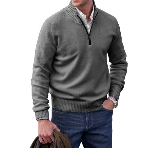 Men’s Modern Soft Knit Zip Pullover