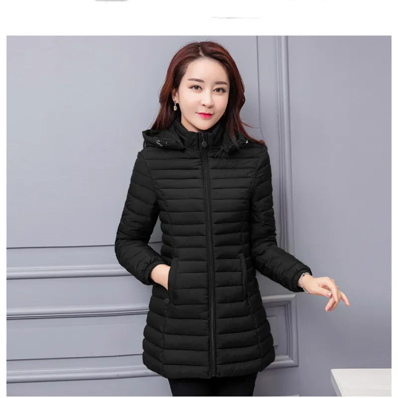 Camila | Women's Puffer Coat with Hood and Zipper