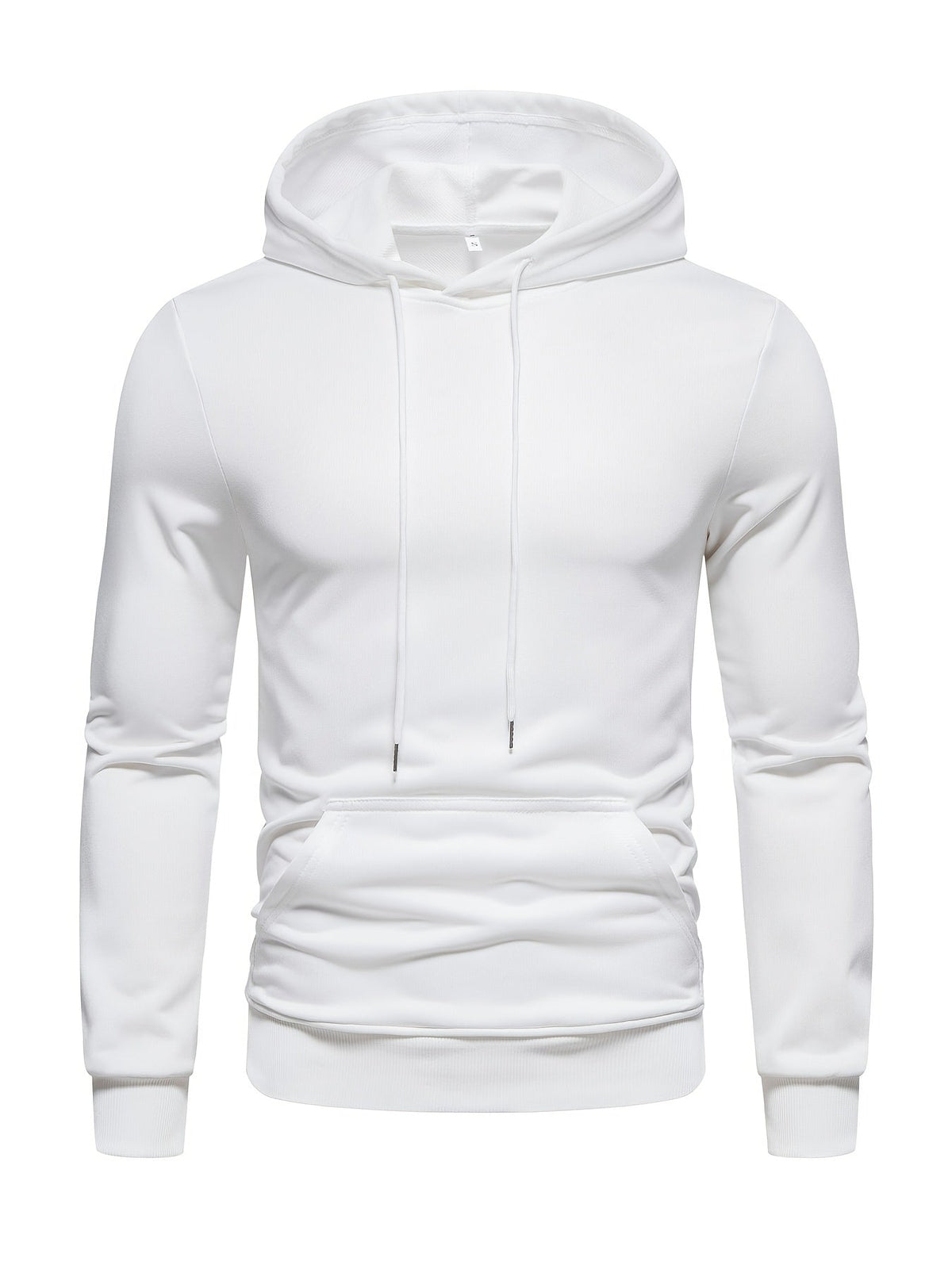 SOLID DRAWSTRING HOODIE FOR MEN