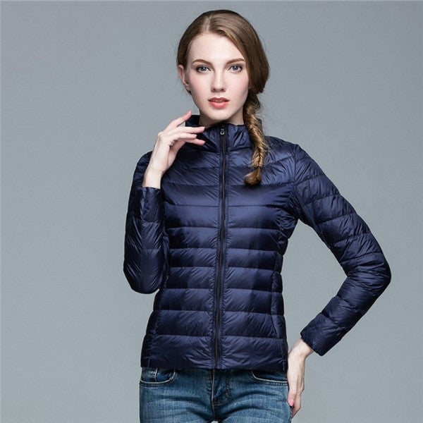 Tessa | Women's Lightweight Puffer Jacket Quilted Stand Collar Zip