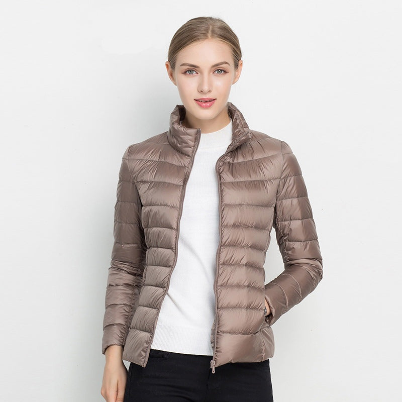Tessa | Women's Lightweight Puffer Jacket Quilted Stand Collar Zip
