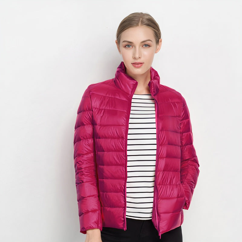 Tessa | Women's Lightweight Puffer Jacket Quilted Stand Collar Zip
