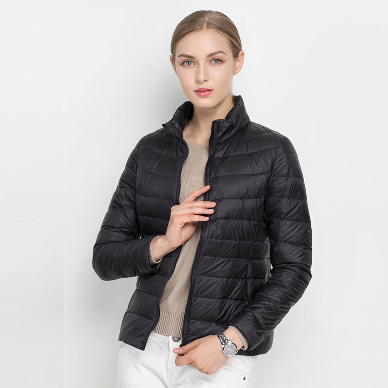 Tessa | Women's Lightweight Puffer Jacket Quilted Stand Collar Zip