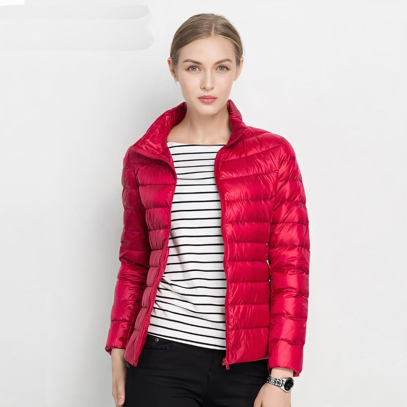 Tessa | Women's Lightweight Puffer Jacket Quilted Stand Collar Zip