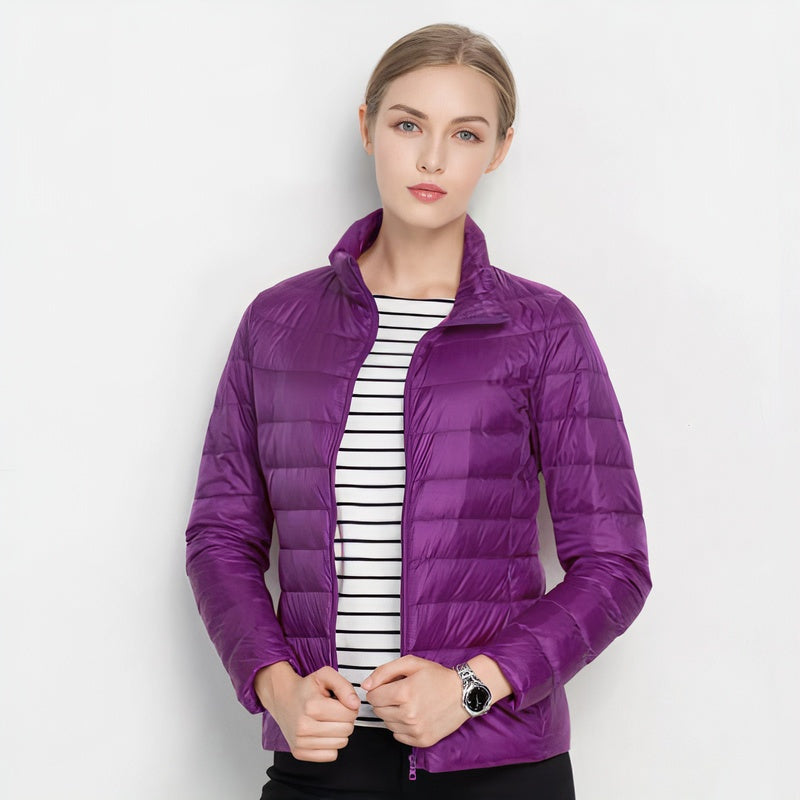 Tessa | Women's Lightweight Puffer Jacket Quilted Stand Collar Zip