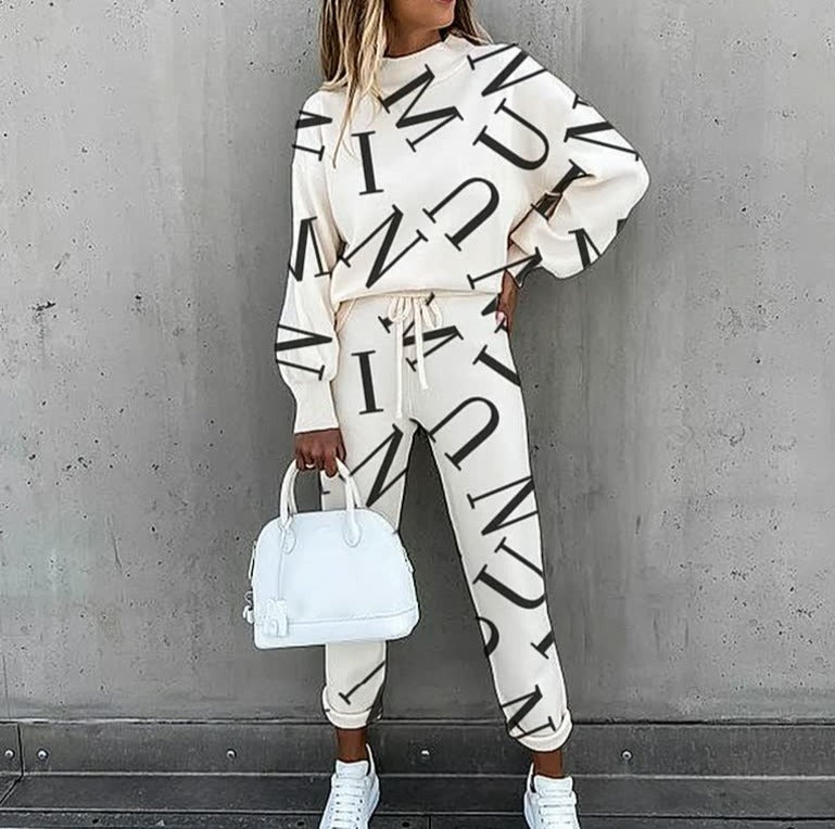 Clara | Women's Star Print Knit Tracksuit 2 Piece