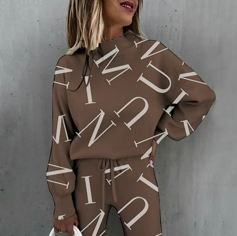 Clara | Women's Star Print Knit Tracksuit 2 Piece