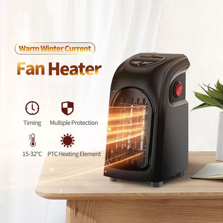 Ceramic Space Heater Portable Room Plug in Digital Display and Timer Function
