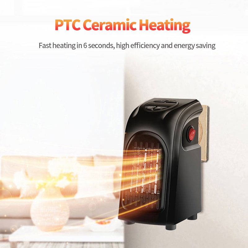 Ceramic Space Heater Portable Room Plug in Digital Display and Timer Function