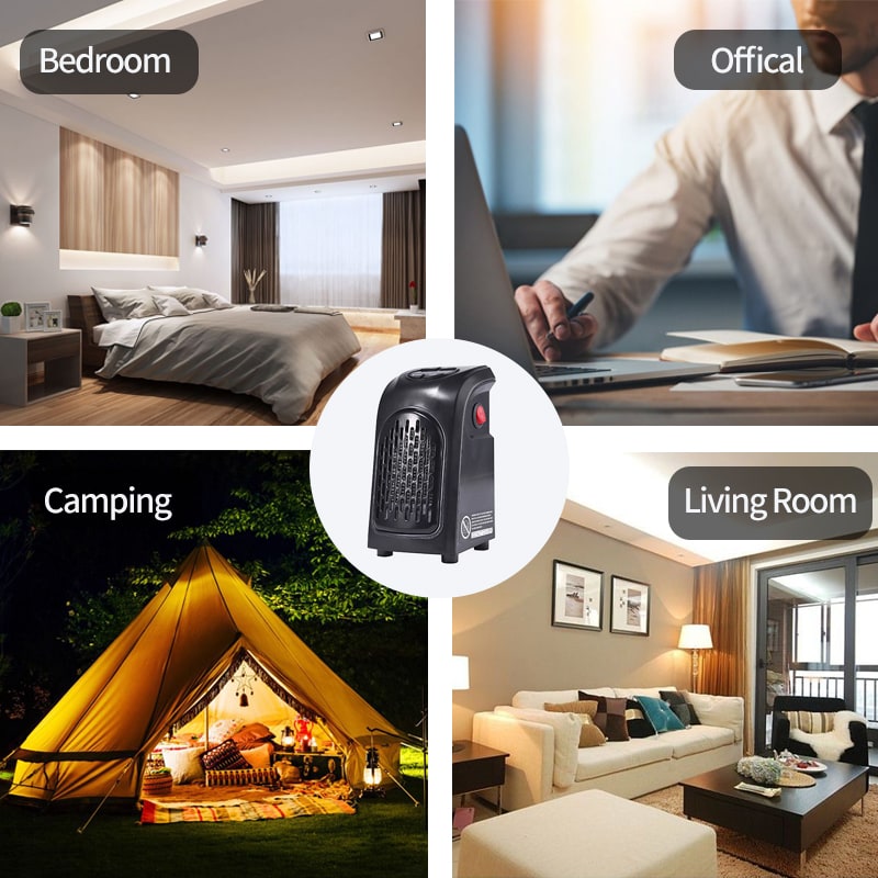 Ceramic Space Heater Portable Room Plug in Digital Display and Timer Function